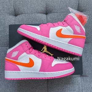 💖 Nike Air Jordan 1 Mid flamingo shoes 🦩